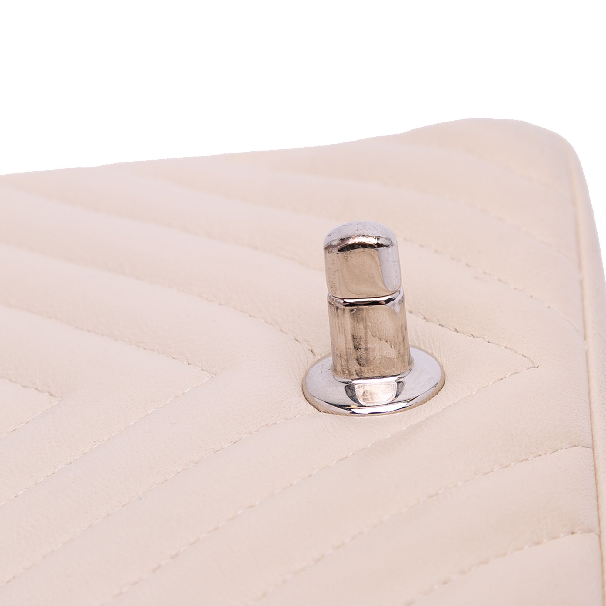 Mini Square Classic Chevron Lambskin Single Flap