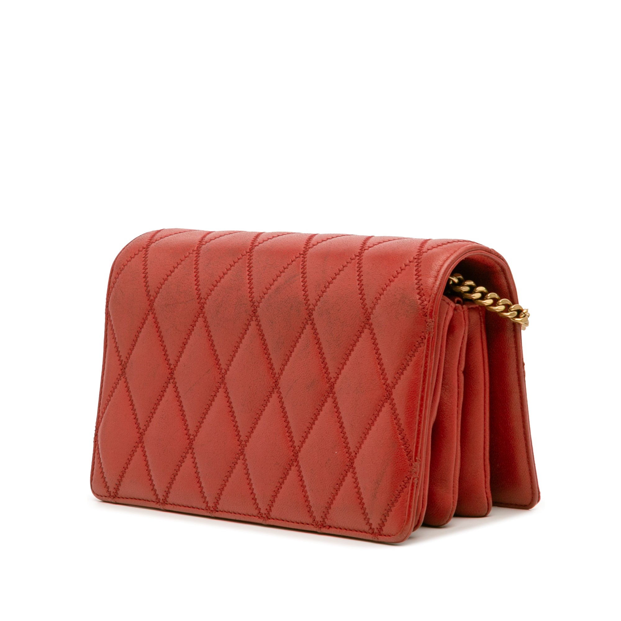 Diamond Quilted Lambskin Angie Chain Bag