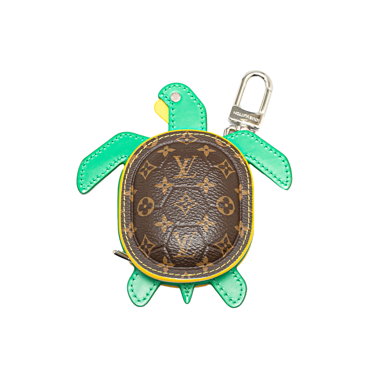 Monogram Turtle Charm Coin Pouch