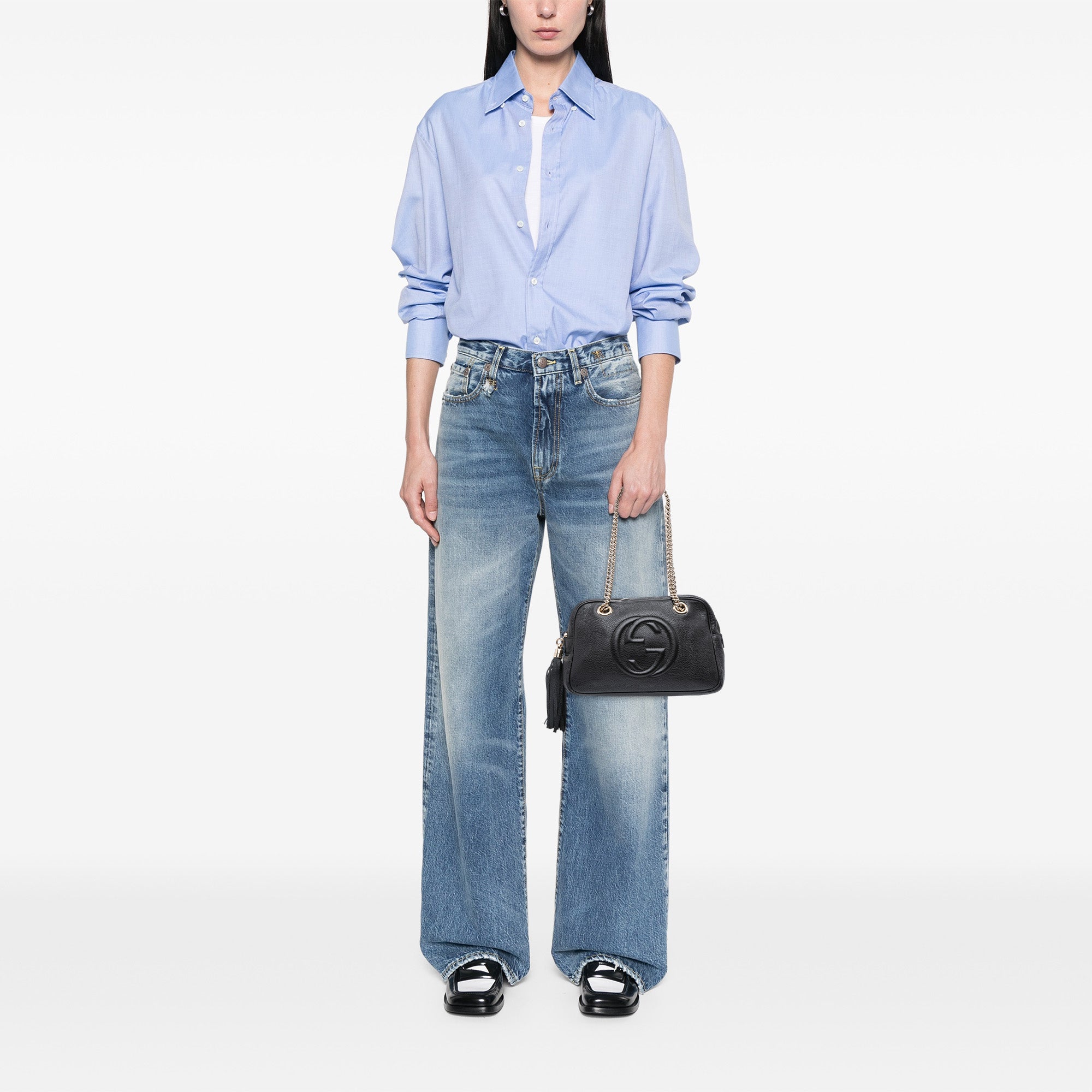 Pebbled Leather Soho Chain Zip Shoulder Bag