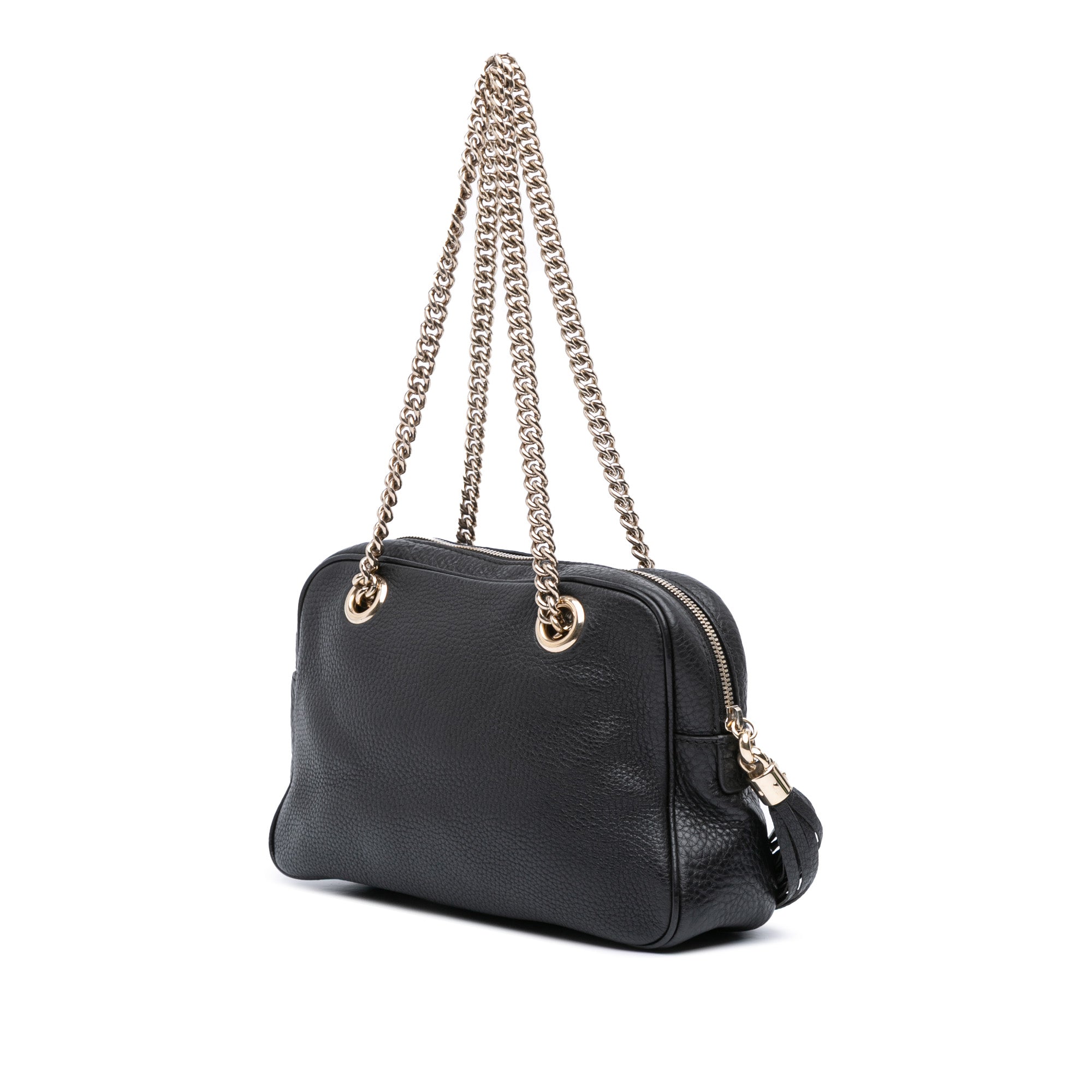Pebbled Leather Soho Chain Zip Shoulder Bag