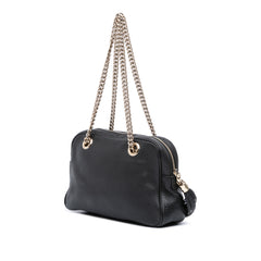 Pebbled Leather Soho Chain Zip Shoulder Bag