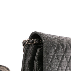 CC Quilted Crinkled Calfskin Wallet On Chain