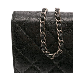 CC Quilted Crinkled Calfskin Wallet On Chain