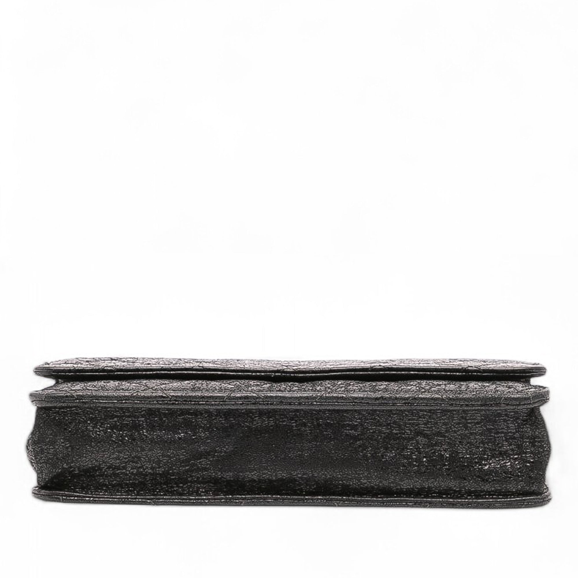 CC Quilted Crinkled Calfskin Wallet On Chain