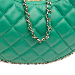 Small Quilted Lambskin Chain Around Hook Hobo Bag