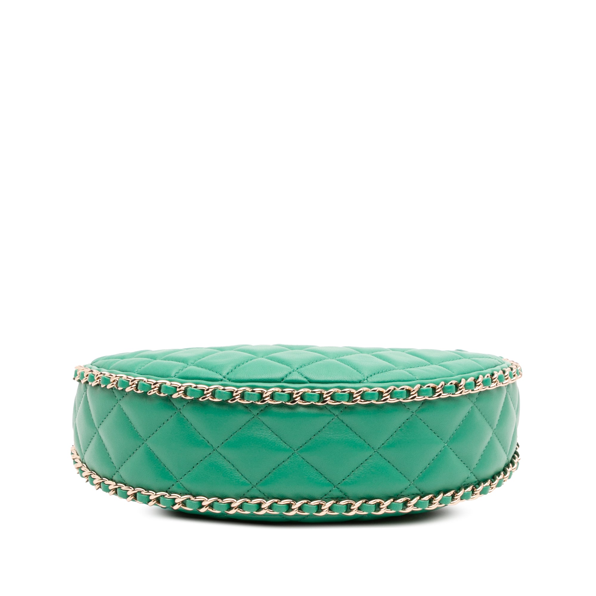 Small Quilted Lambskin Chain Around Hook Hobo Bag