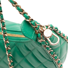 Small Quilted Lambskin Chain Around Hook Hobo Bag