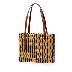 Raffia Square Basket Tote