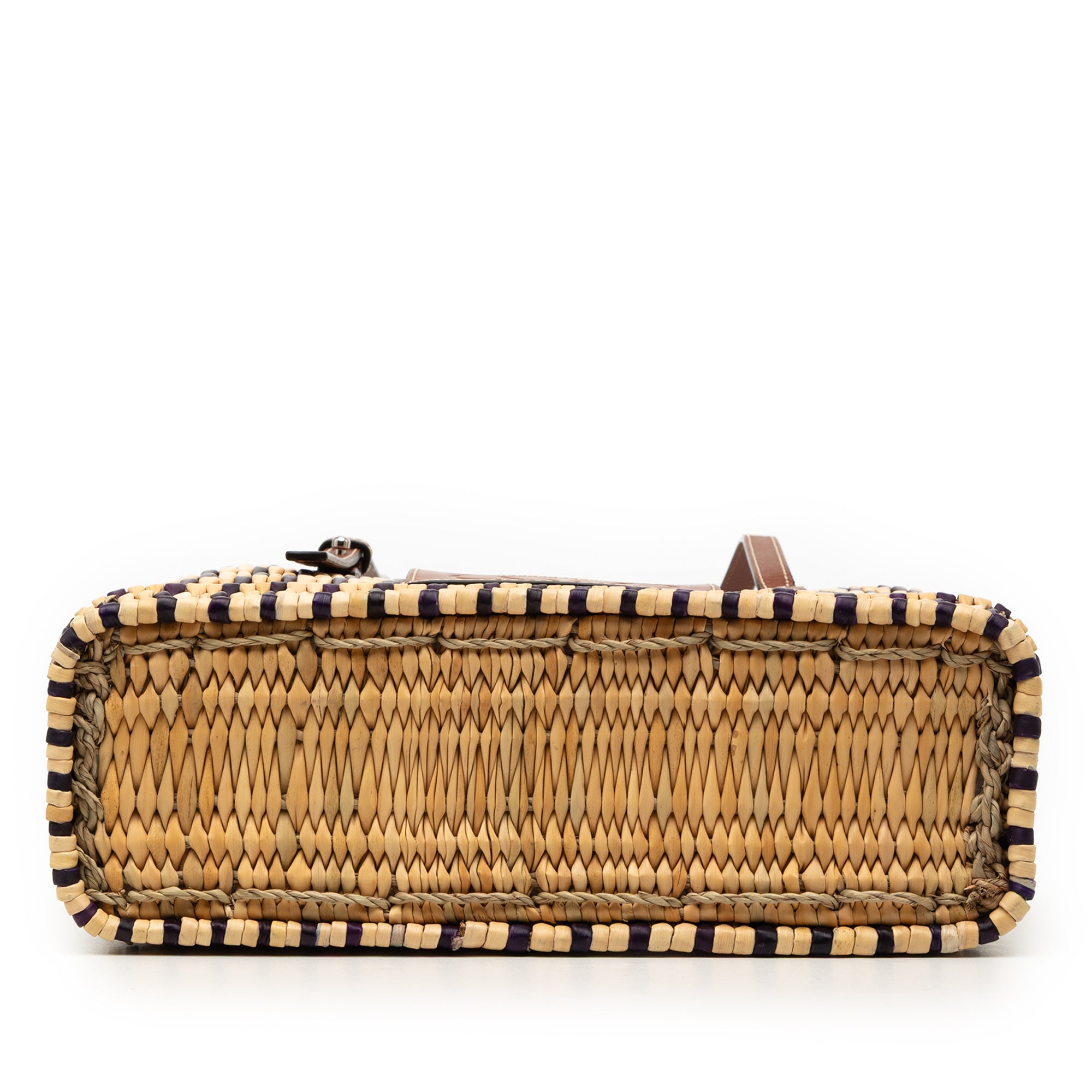 Raffia Square Basket Tote
