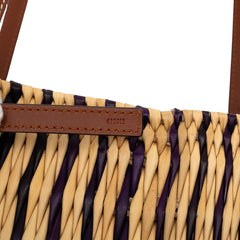 Raffia Square Basket Tote