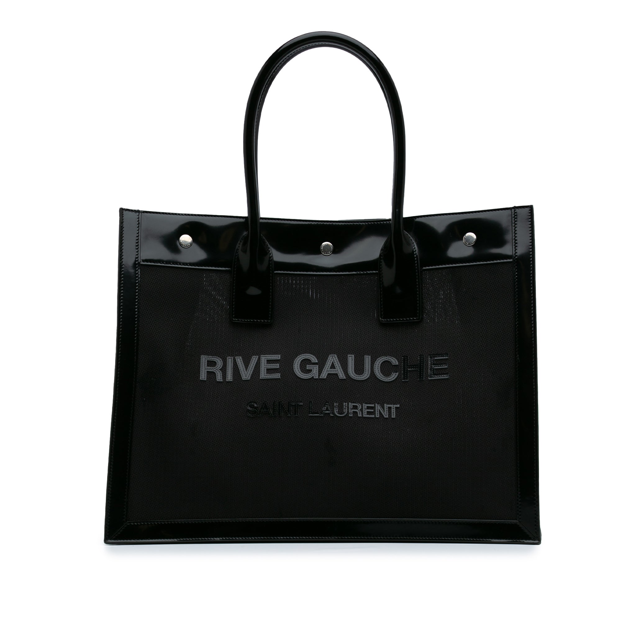 Small Mesh and Patent Rive Gauche Tote