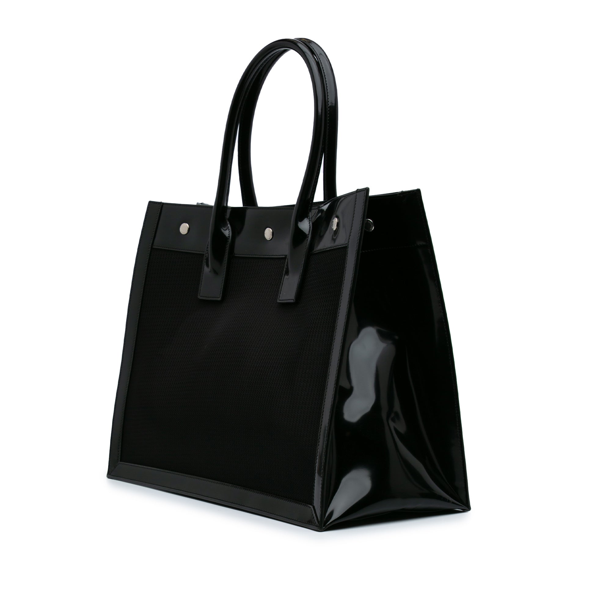 Small Mesh and Patent Rive Gauche Tote