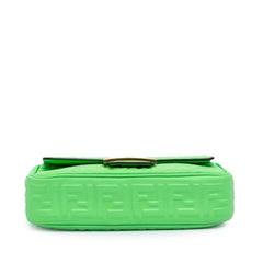 Zucca Embossed Leather Chain Midi Baguette