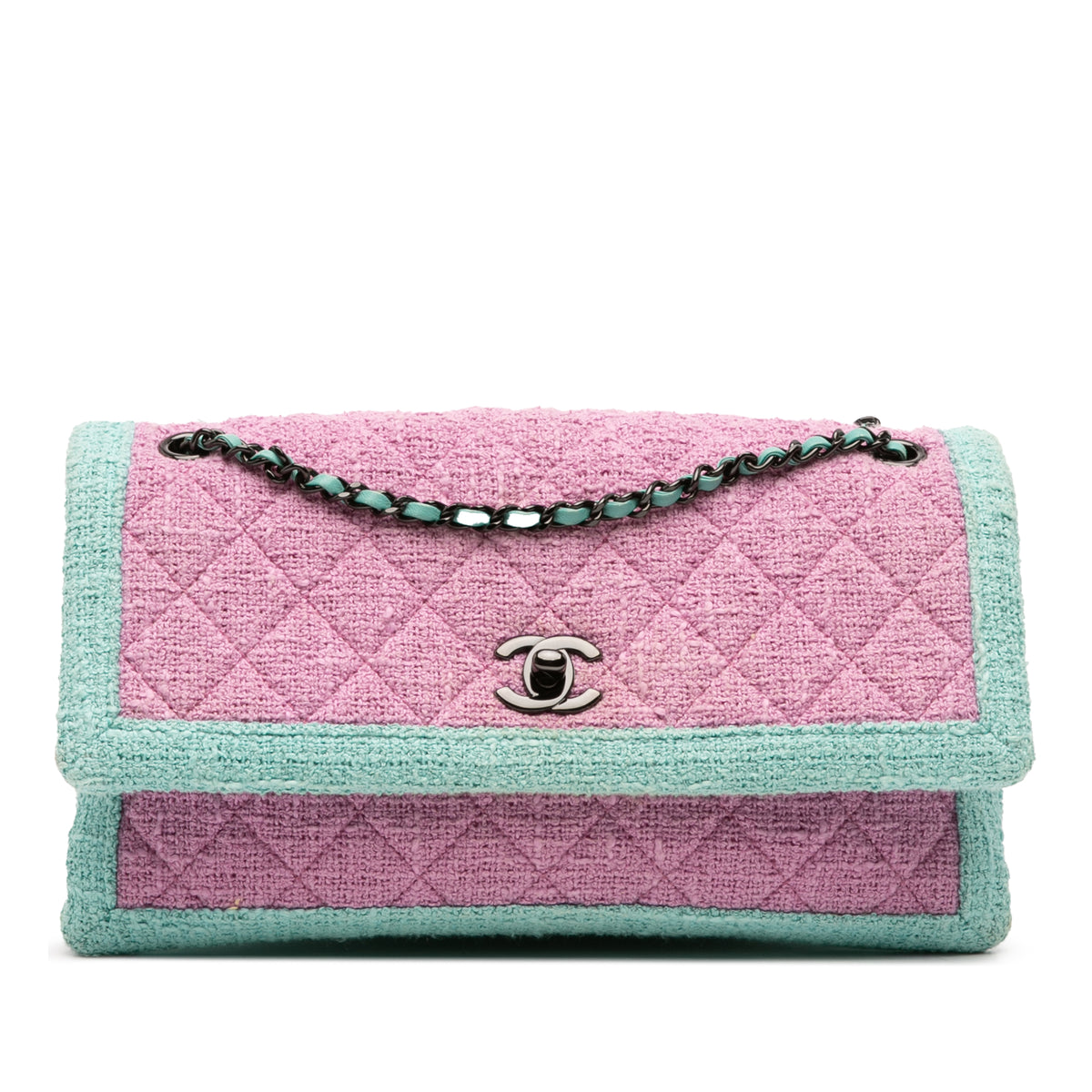 CC Quilted Bicolor Tweed Flap
