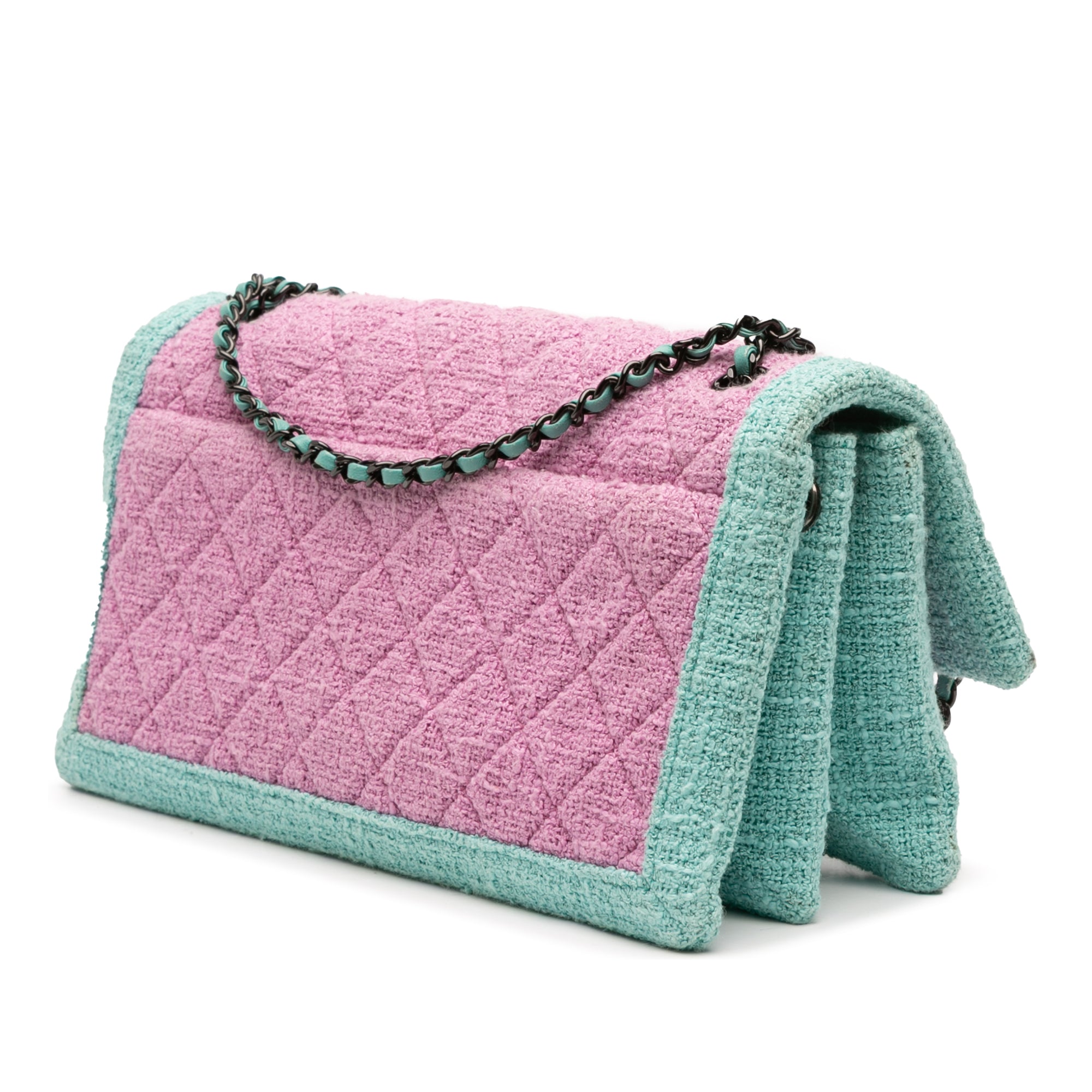CC Quilted Bicolor Tweed Flap