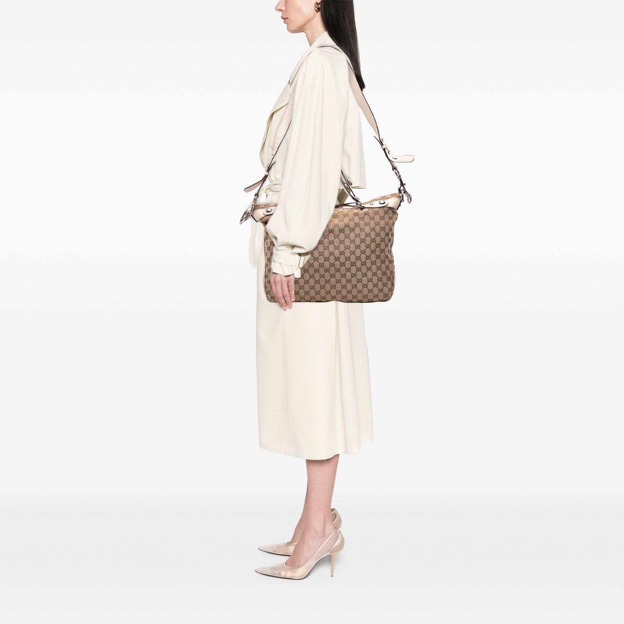 Large GG Canvas Icon Bit Satchel