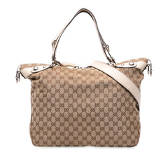 Large GG Canvas Icon Bit Satchel