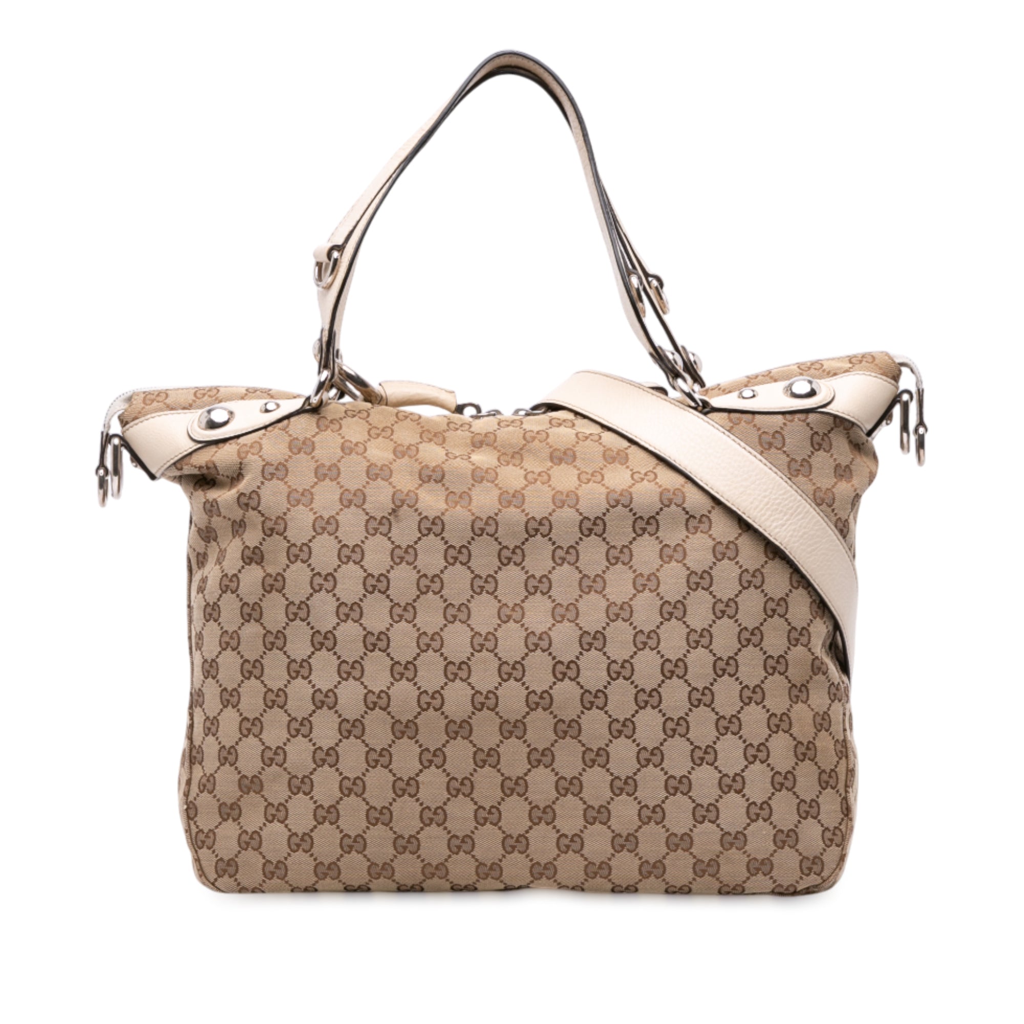 Large GG Canvas Icon Bit Satchel