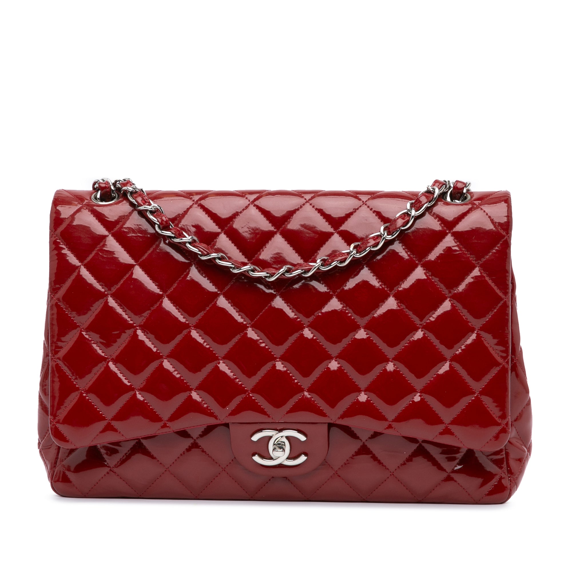 Maxi Classic Patent Double Flap