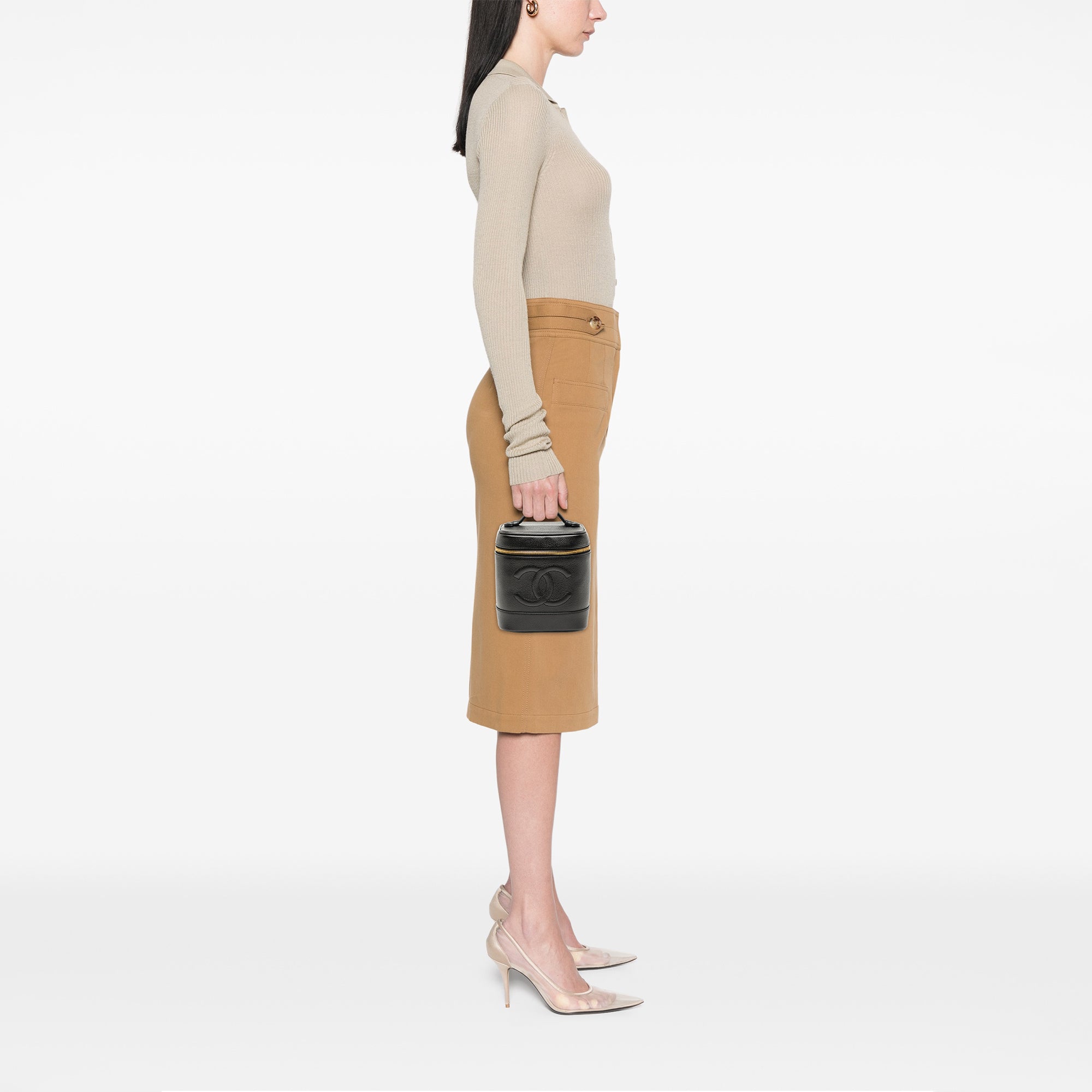 CC Caviar Vanity Bag