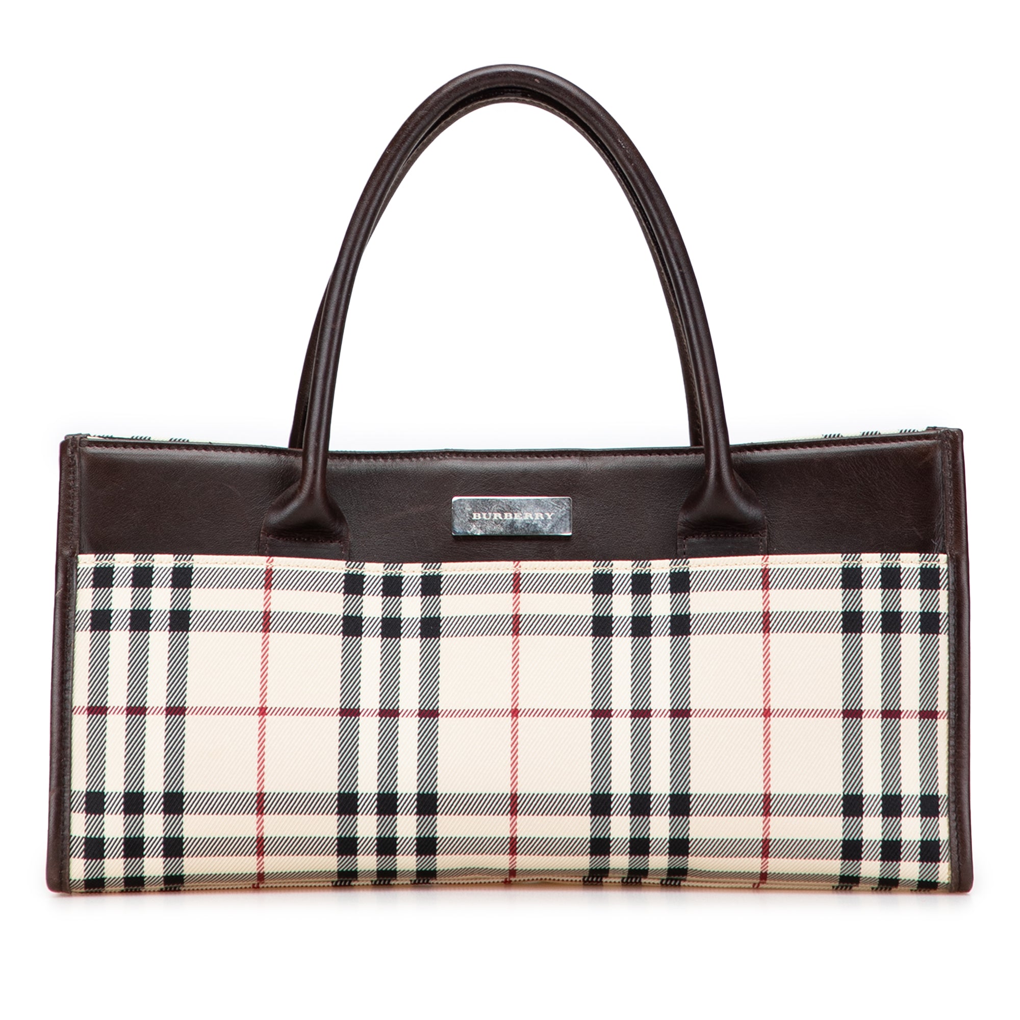 House Check Canvas Handbag