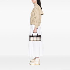 House Check Canvas Handbag