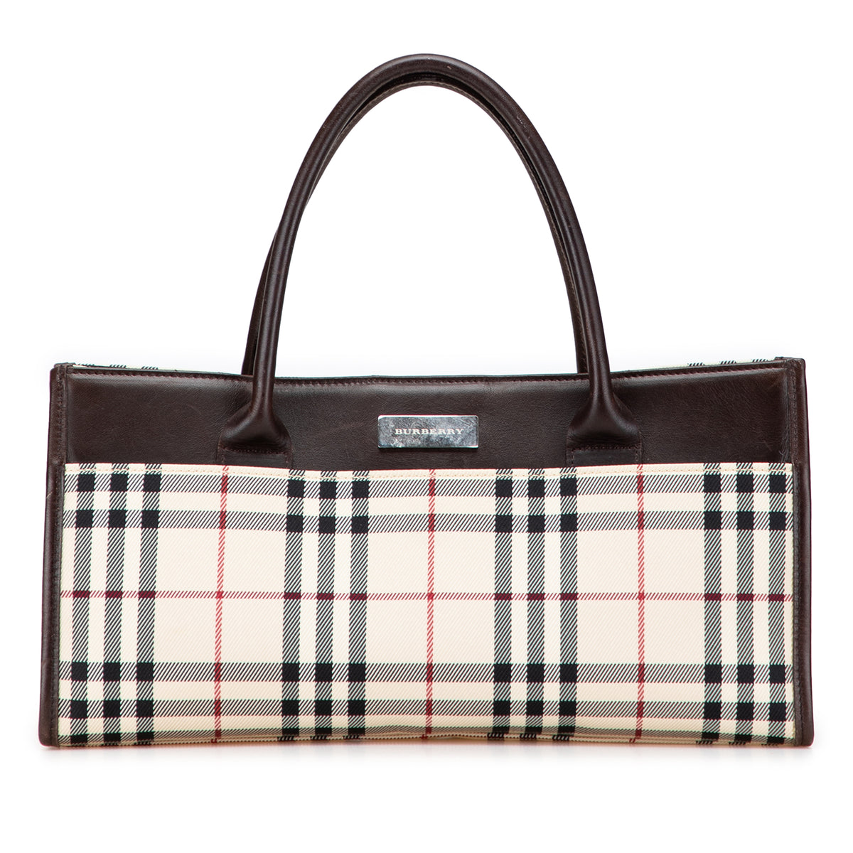 House Check Canvas Handbag