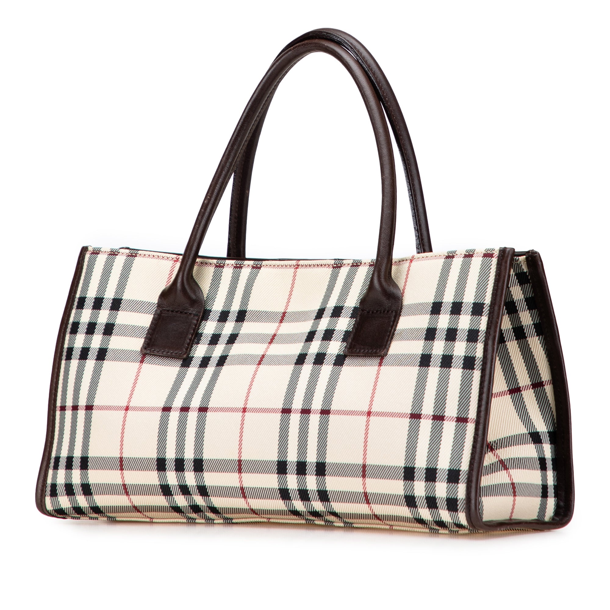 House Check Canvas Handbag
