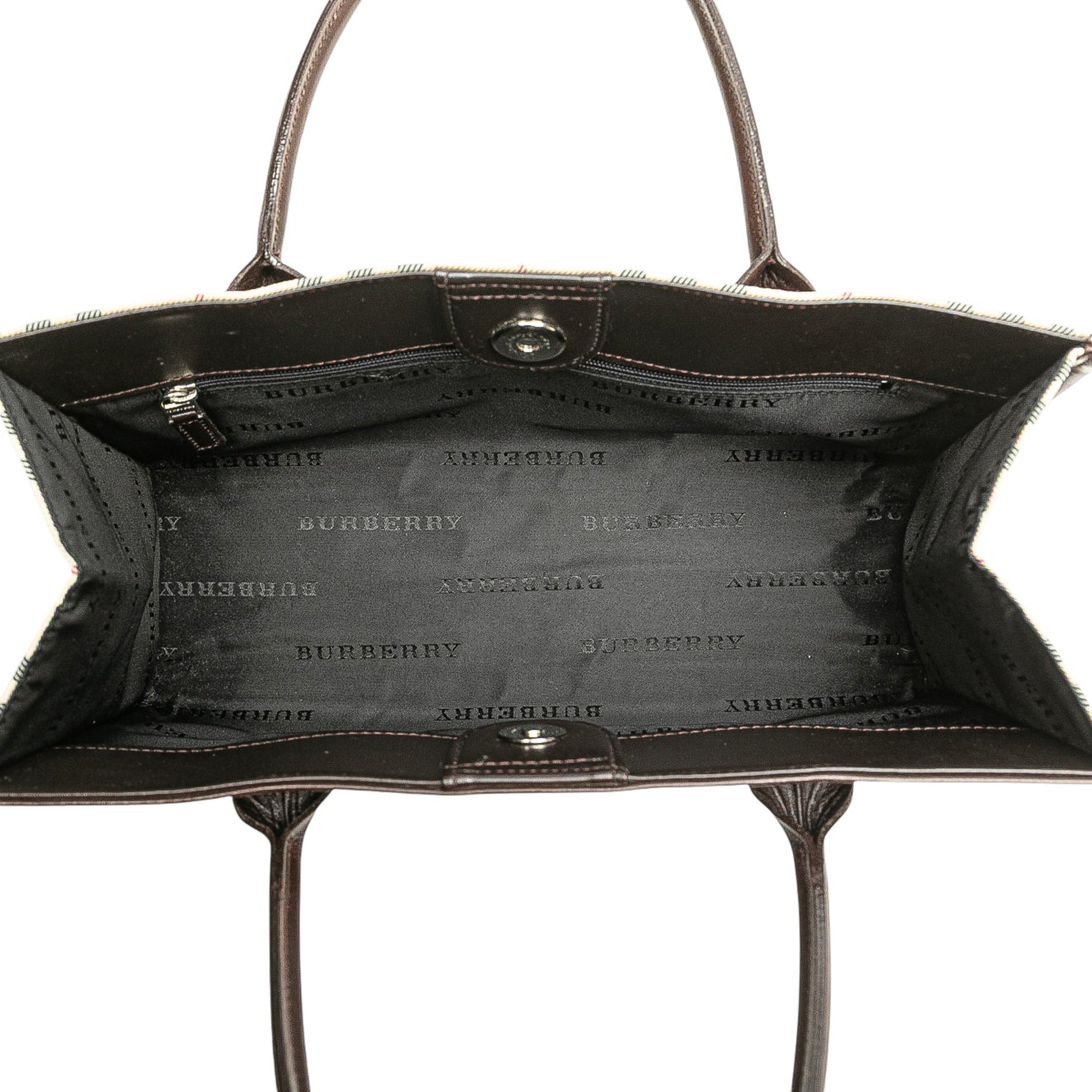 House Check Canvas Handbag