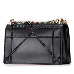 Medium Calfskin Crystal Embroidered Diorama Flap