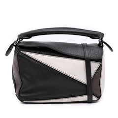 Mini Tricolor Calfskin Puzzle Satchel