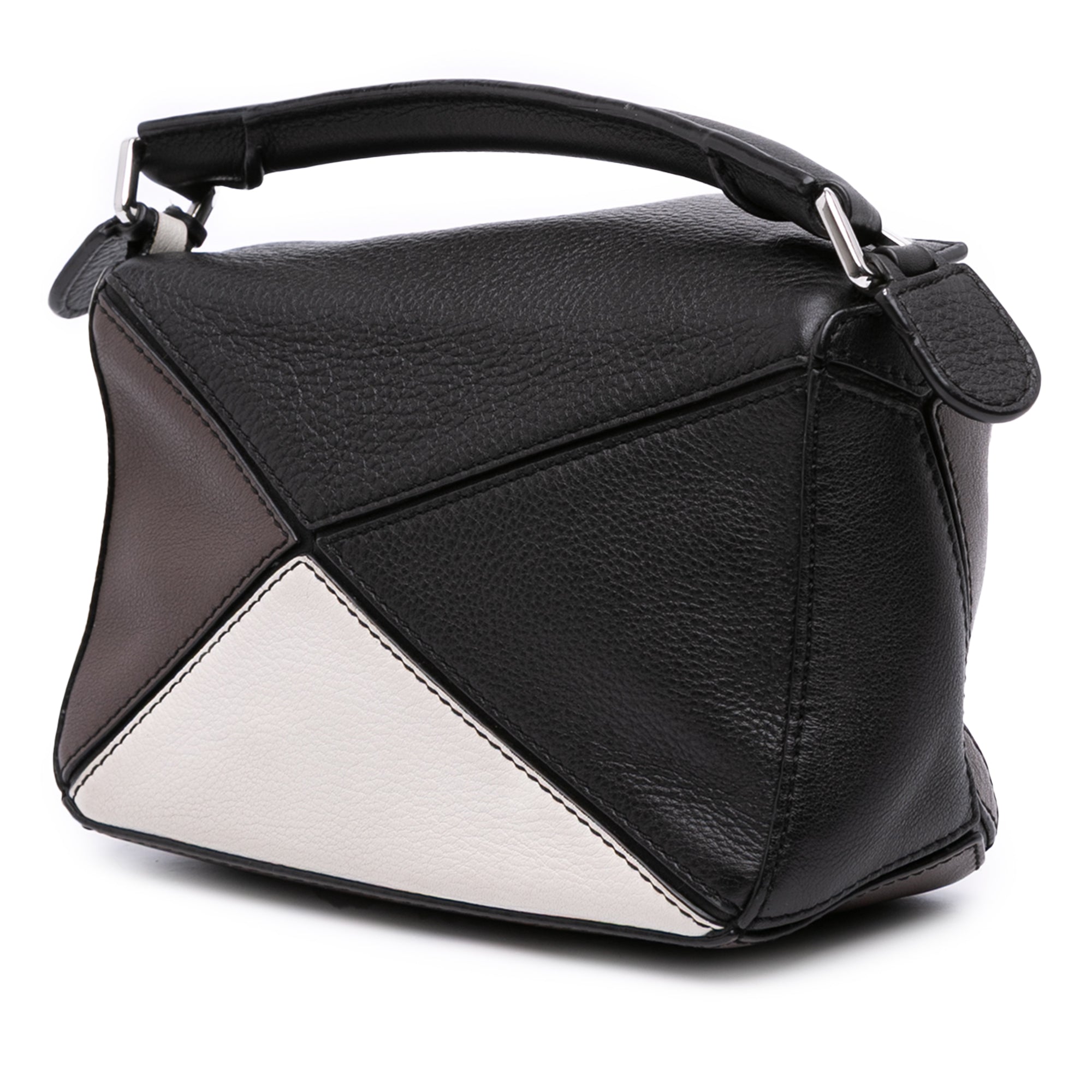 Mini Tricolor Calfskin Puzzle Satchel