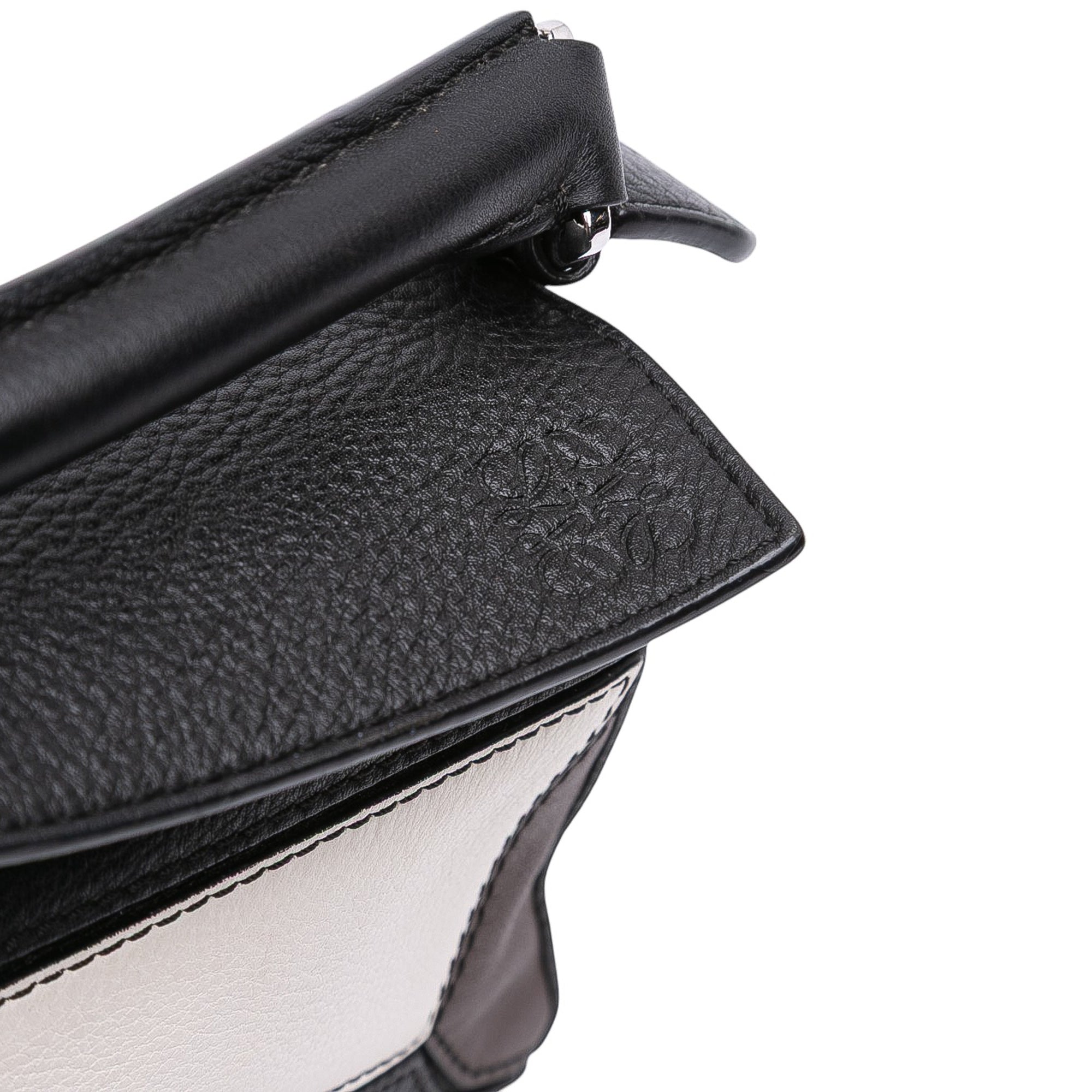 Mini Tricolor Calfskin Puzzle Satchel