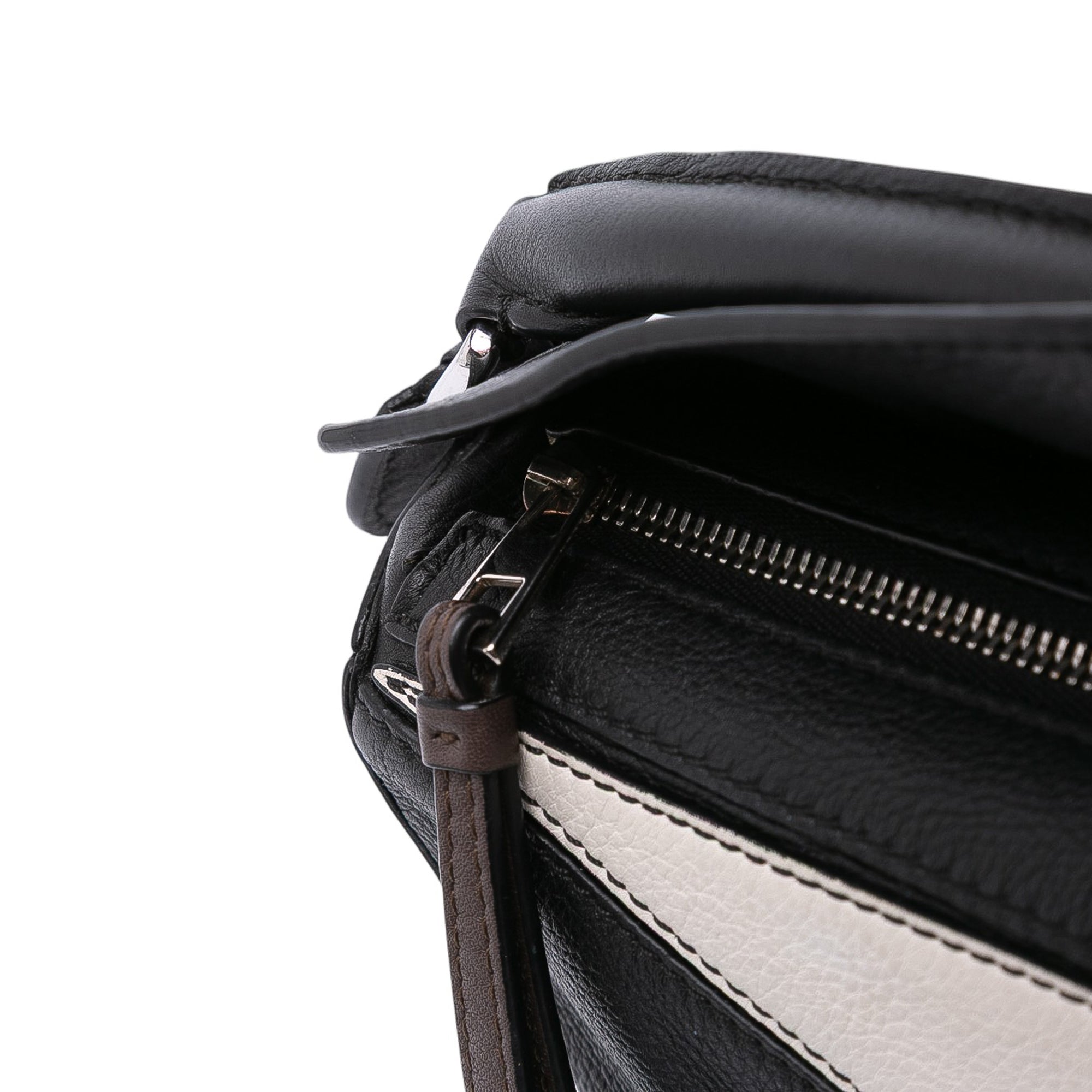 Mini Tricolor Calfskin Puzzle Satchel