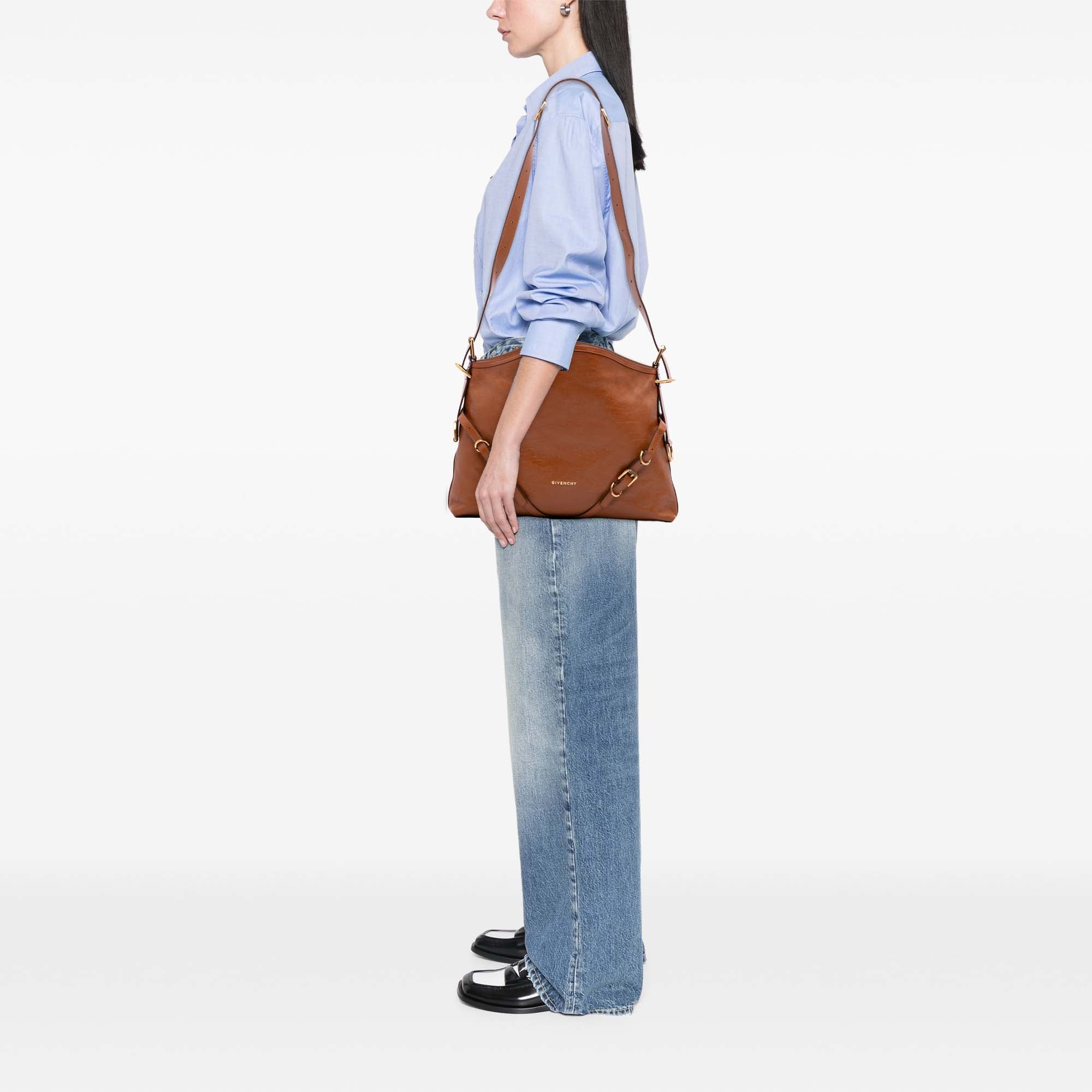 Medium Leather Voyou Crossbody
