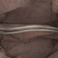 Large Leather Intrecciato Leggero Satchel