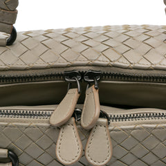Large Leather Intrecciato Leggero Satchel