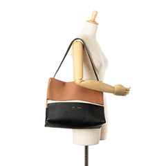 Tricolor Leather All Soft Shoulder Bag