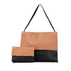 Tricolor Leather All Soft Shoulder Bag