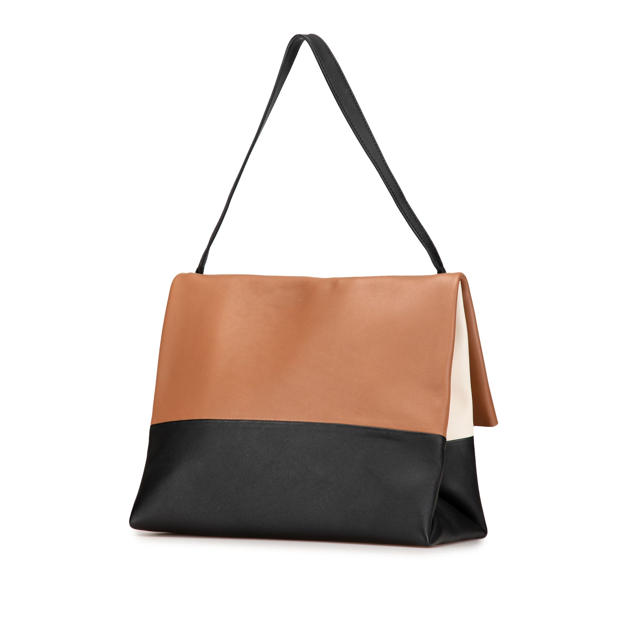 Tricolor Leather All Soft Shoulder Bag