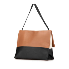 Tricolor Leather All Soft Shoulder Bag