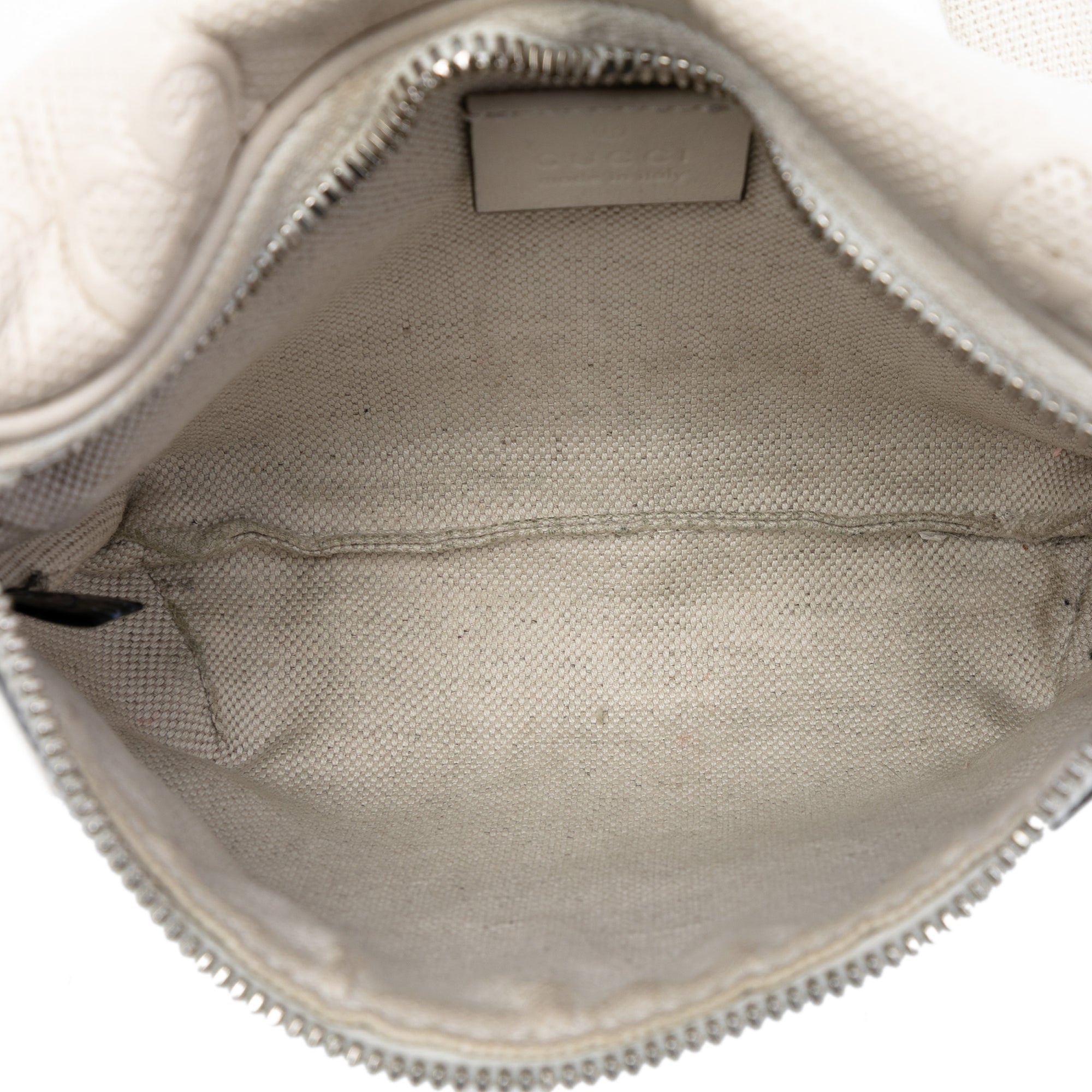 GG Embossed Perforated Leather Belt Bag