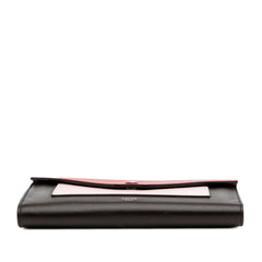 Tricolor Leather Pocket Envelope Wallet On Chain