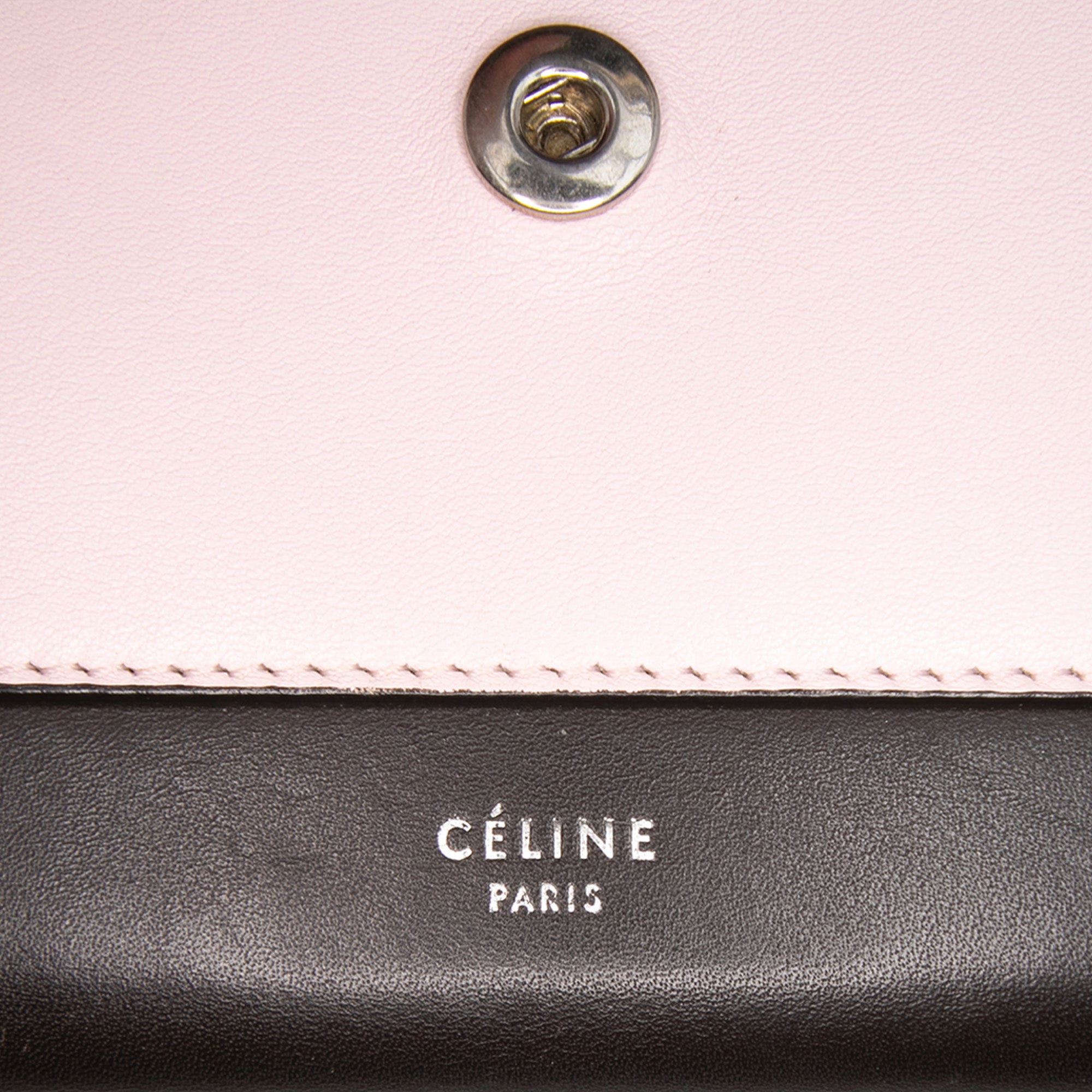 Tricolor Leather Pocket Envelope Wallet On Chain