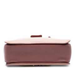 Bicolor Goatskin Madras Satchel