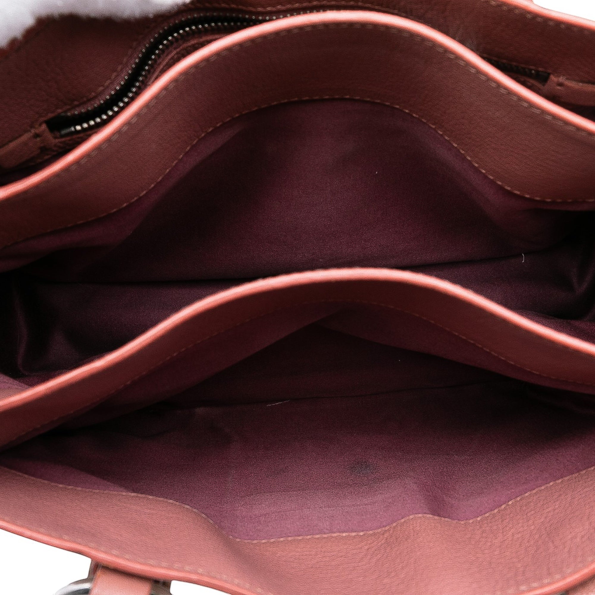 Bicolor Goatskin Madras Satchel