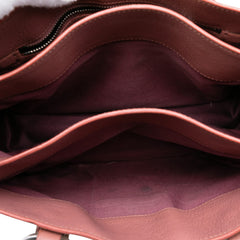 Bicolor Goatskin Madras Satchel