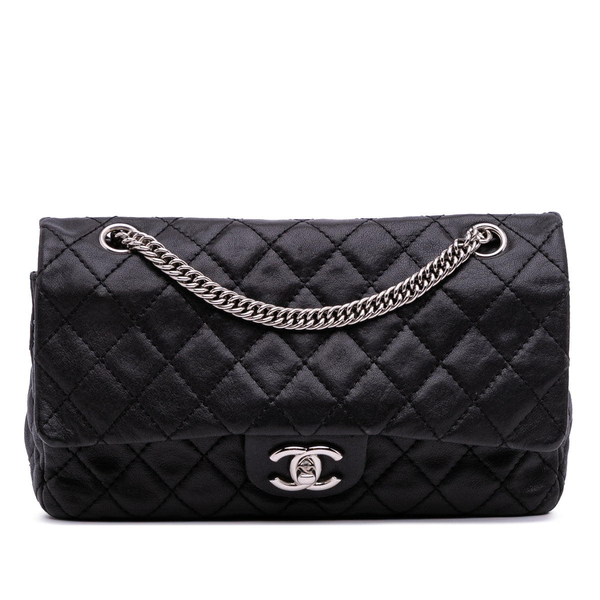 Medium Classic Washed Lambskin Bijoux Chain Double Flap