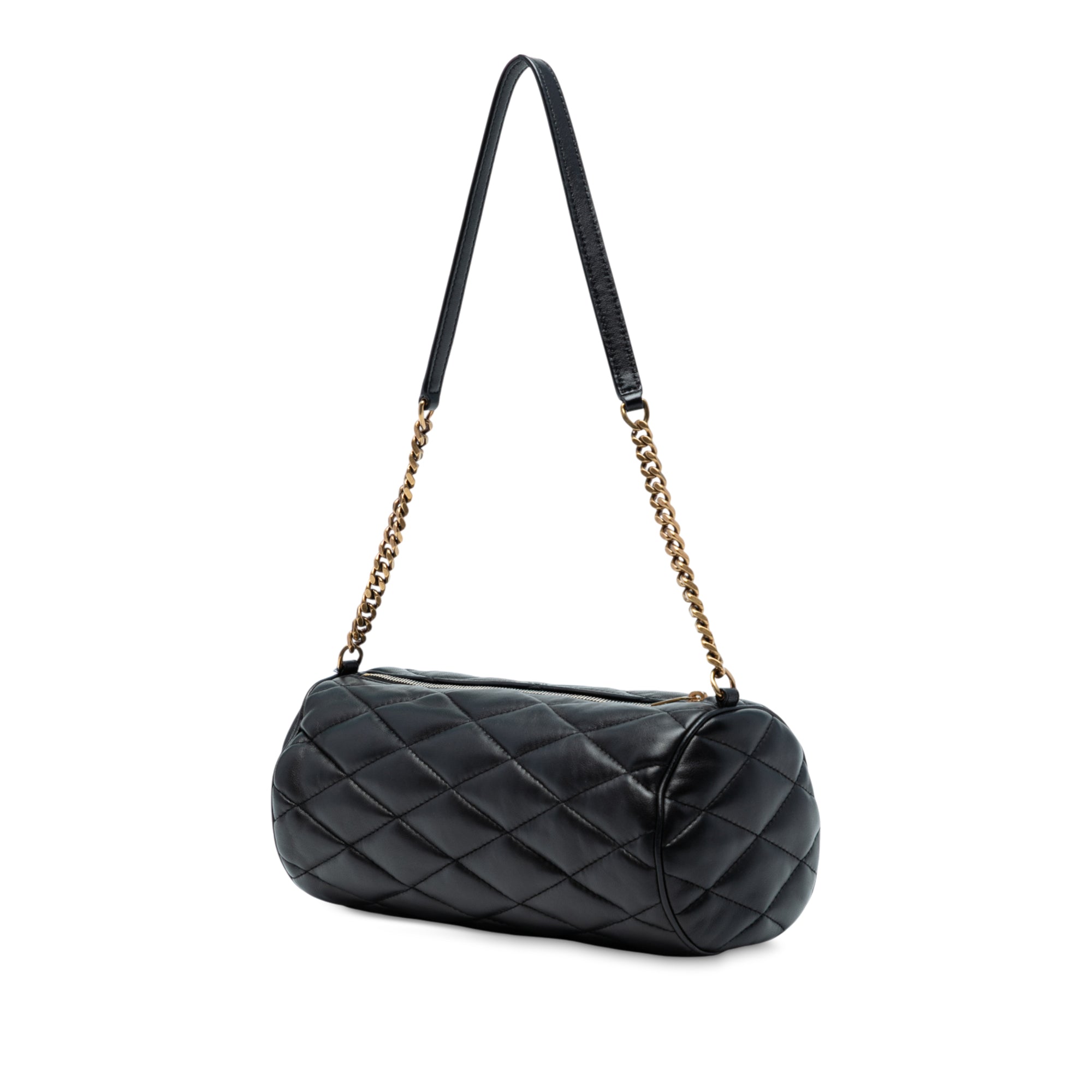 Small Quilted Lambskin Sade Tube Bag